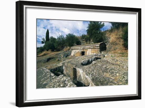 Cube Tomb, Etruscan Necropolis of Peschiera, Tuscania, Lazio, Italy-null-Framed Giclee Print