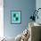 Cubes 1-Jazzberry Blue-Framed Art Print displayed on a wall