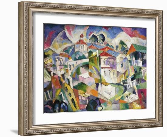 Cubist Cityscape, 1910S-Aristarkh Vasilyevich Lentulov-Framed Giclee Print