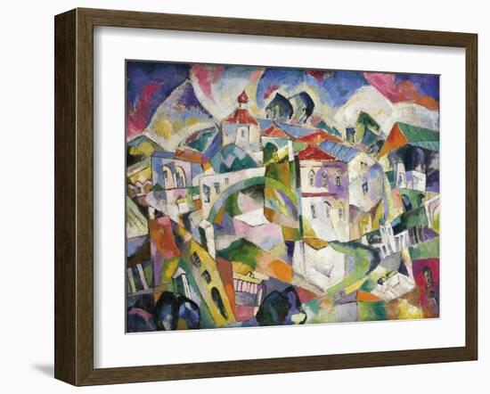 Cubist Cityscape, 1910S-Aristarkh Vasilyevich Lentulov-Framed Giclee Print