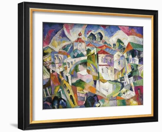 Cubist Cityscape, 1910S-Aristarkh Vasilyevich Lentulov-Framed Giclee Print