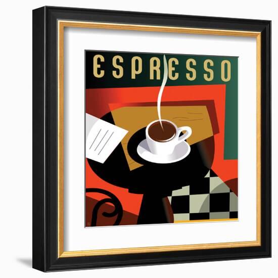 Cubist Espresso I-Eli Adams-Framed Art Print