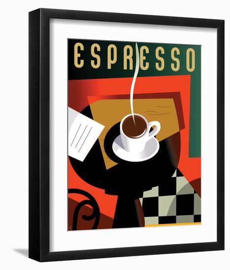 Cubist Espresso II-Eli Adams-Framed Art Print