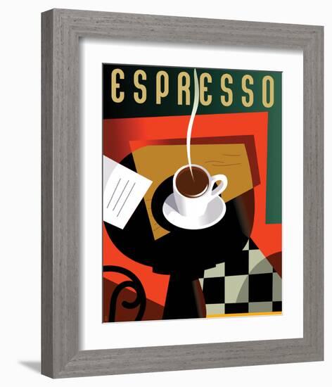 Cubist Espresso II-Eli Adams-Framed Art Print