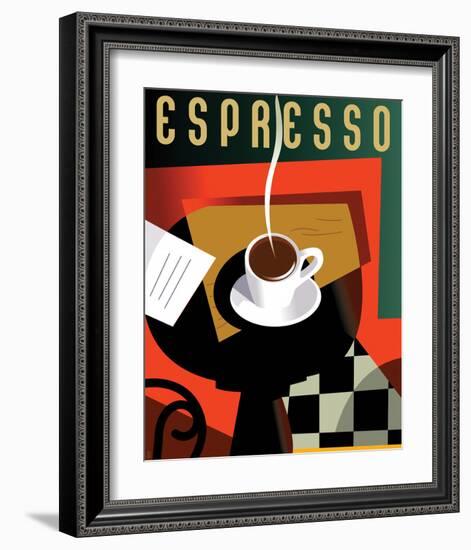 Cubist Espresso II-Eli Adams-Framed Art Print