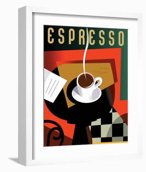 Cubist Espresso II-Eli Adams-Framed Art Print