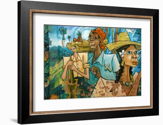 Cubist Fruits of Latin Labor-Charles Glover-Framed Giclee Print