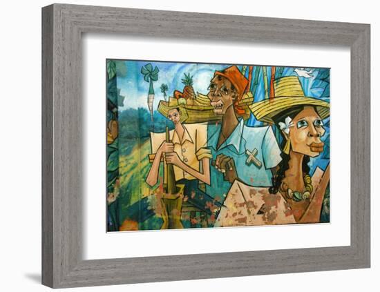 Cubist Fruits of Latin Labor-Charles Glover-Framed Giclee Print