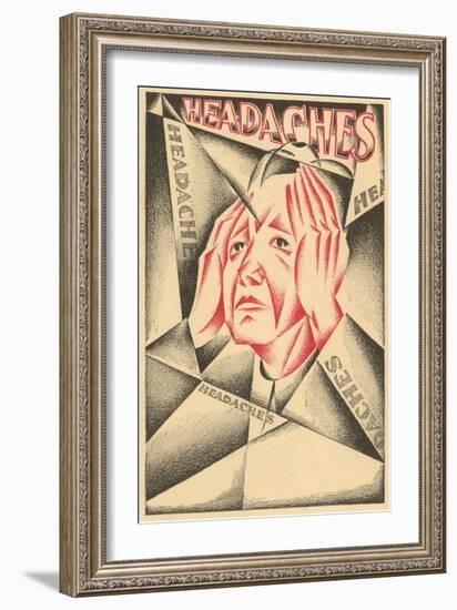 Cubist Headaches-null-Framed Art Print