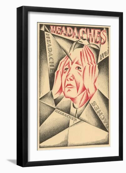 Cubist Headaches-null-Framed Art Print