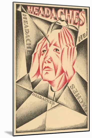 Cubist Headaches-null-Mounted Giclee Print
