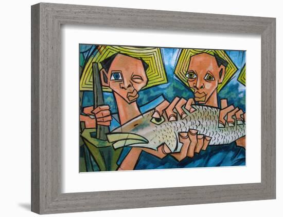 Cubist Latin Fish-Charles Glover-Framed Giclee Print