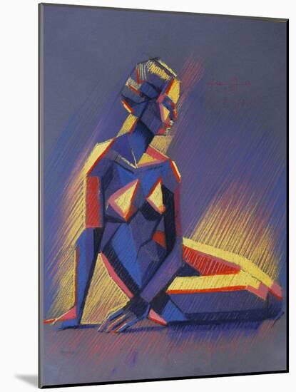 Cubist Nude 04 (2013)-Corne Akkers-Mounted Giclee Print