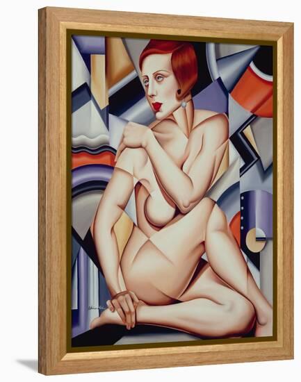 Cubist Nude Orange and Purple-Catherine Abel-Framed Premier Image Canvas