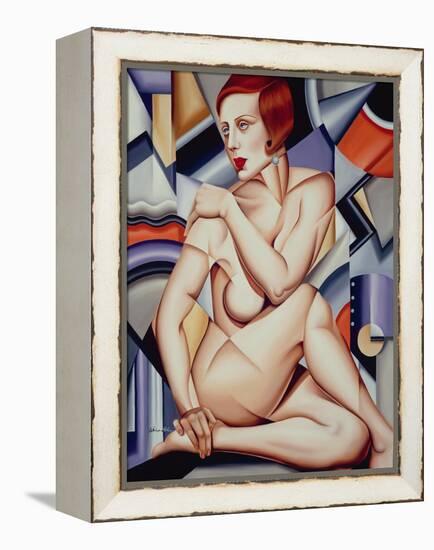 Cubist Nude Orange and Purple-Catherine Abel-Framed Premier Image Canvas