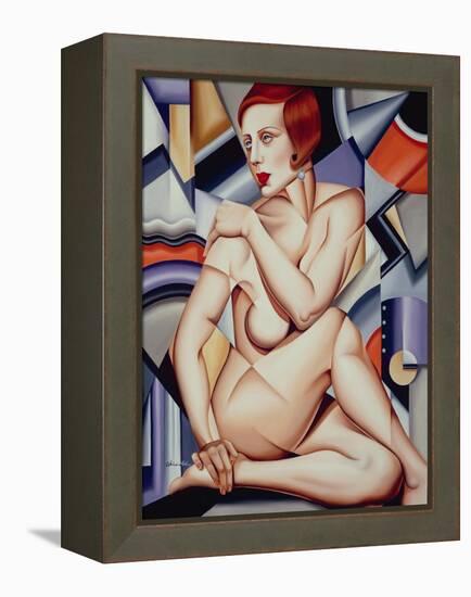 Cubist Nude Orange and Purple-Catherine Abel-Framed Premier Image Canvas