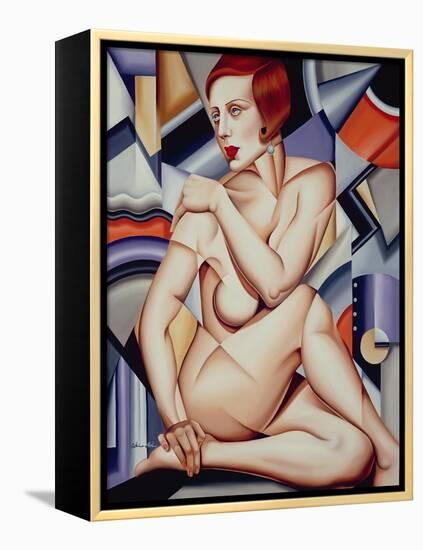 Cubist Nude Orange and Purple-Catherine Abel-Framed Premier Image Canvas