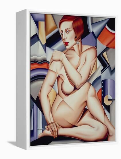 Cubist Nude Orange and Purple-Catherine Abel-Framed Premier Image Canvas