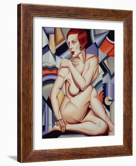 Cubist Nude Orange and Purple-Catherine Abel-Framed Giclee Print