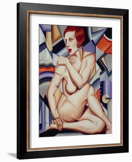 Cubist Nude Orange and Purple-Catherine Abel-Framed Giclee Print