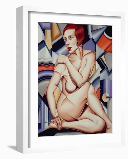 Cubist Nude Orange and Purple-Catherine Abel-Framed Giclee Print