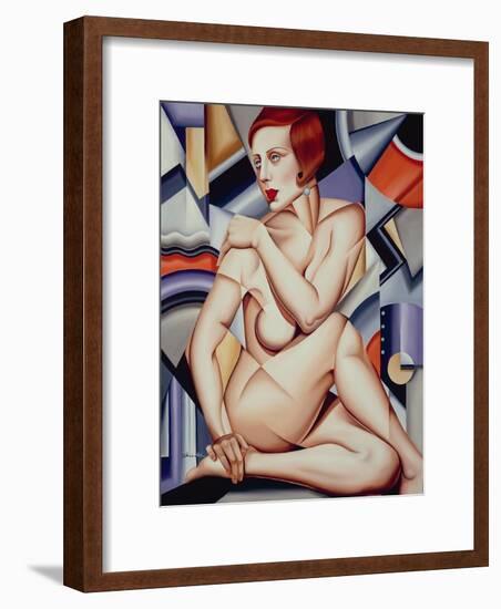 Cubist Nude Orange and Purple-Catherine Abel-Framed Giclee Print