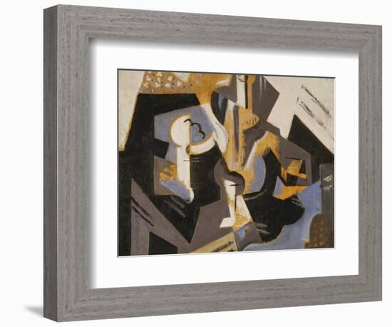 Cubist Still Life in Blue and Grey; Nature Morte Cubiste Bleu Gris-Maria Blanchard-Framed Giclee Print