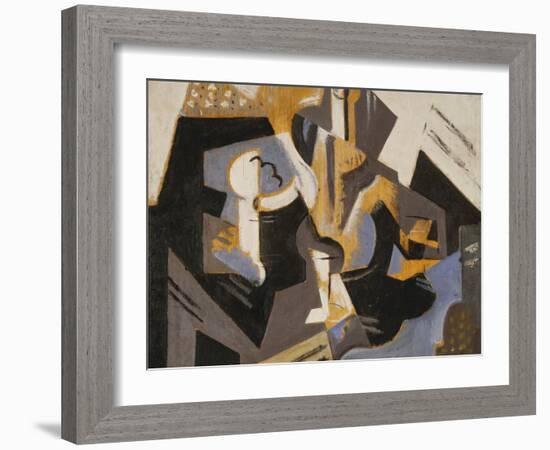 Cubist Still Life in Blue and Grey; Nature Morte Cubiste Bleu Gris-Maria Blanchard-Framed Giclee Print