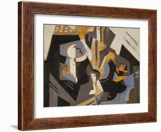 Cubist Still Life in Blue and Grey; Nature Morte Cubiste Bleu Gris-Maria Blanchard-Framed Giclee Print