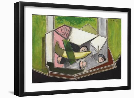 Cubist Still Life (Oil on Board)-Alfred Henry Maurer-Framed Giclee Print