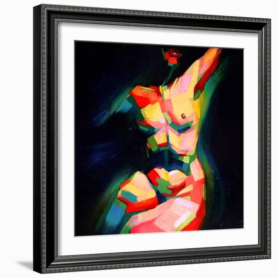 Cubistic Sitting Nude (2014)-Corne Akkers-Framed Giclee Print