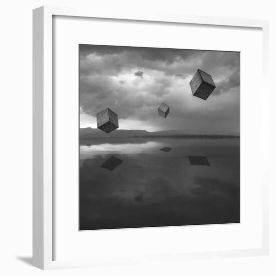 Cubos Levitando 3 Flat-Moises Levy-Framed Photographic Print