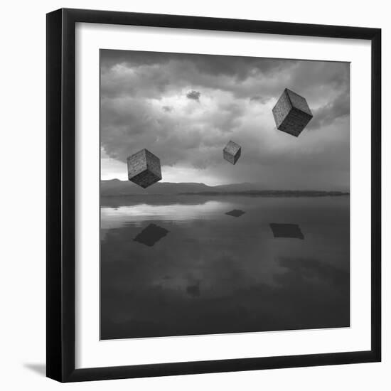 Cubos Levitando 3 Flat-Moises Levy-Framed Photographic Print