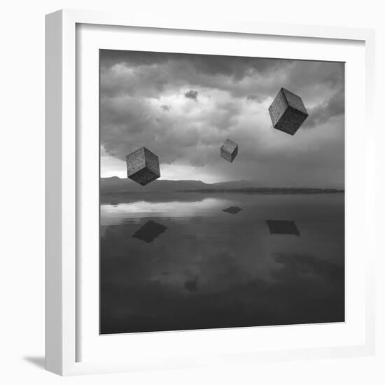 Cubos Levitando 3 Flat-Moises Levy-Framed Photographic Print