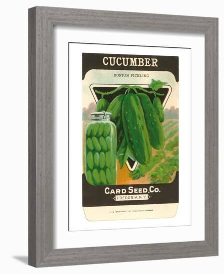 Cucumber Seed Packet-null-Framed Art Print