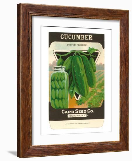 Cucumber Seed Packet-null-Framed Art Print