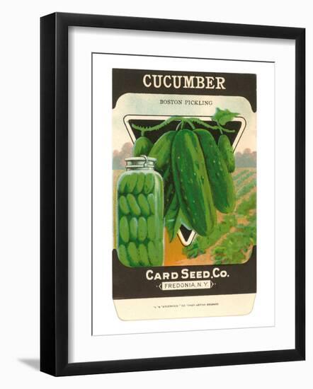 Cucumber Seed Packet-null-Framed Art Print