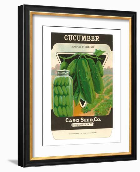 Cucumber Seed Packet-null-Framed Art Print