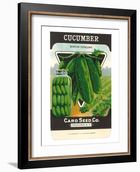 Cucumber Seed Packet-null-Framed Art Print