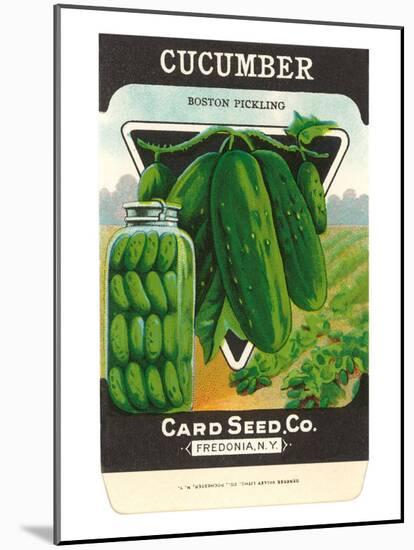 Cucumber Seed Packet-null-Mounted Art Print