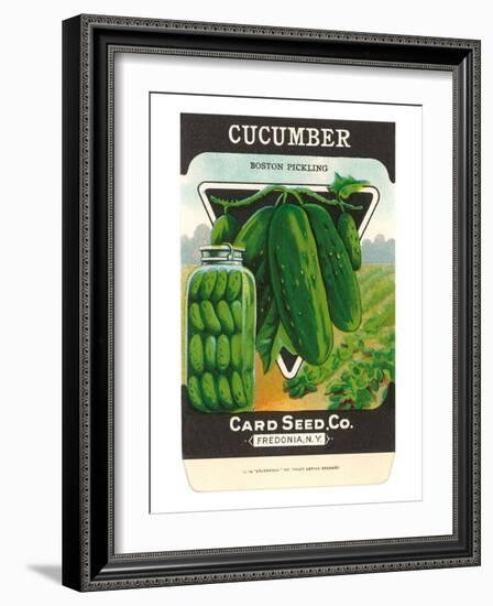 Cucumber Seed Packet-null-Framed Art Print