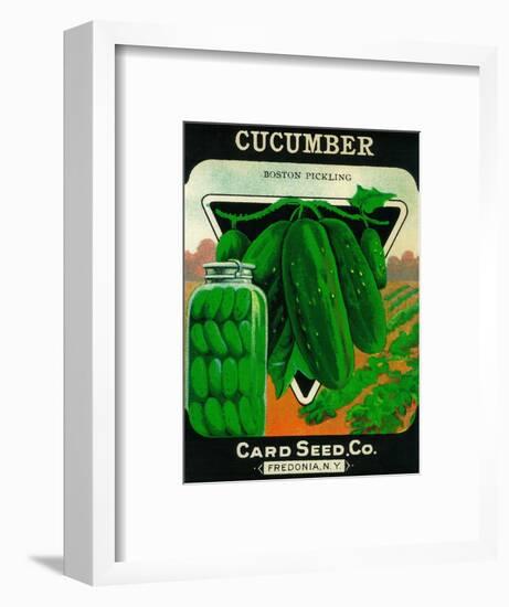 Cucumber Seed Packet-Lantern Press-Framed Art Print