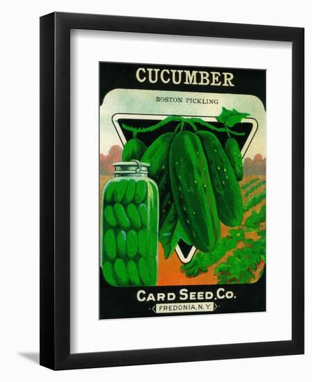 Cucumber Seed Packet-Lantern Press-Framed Art Print