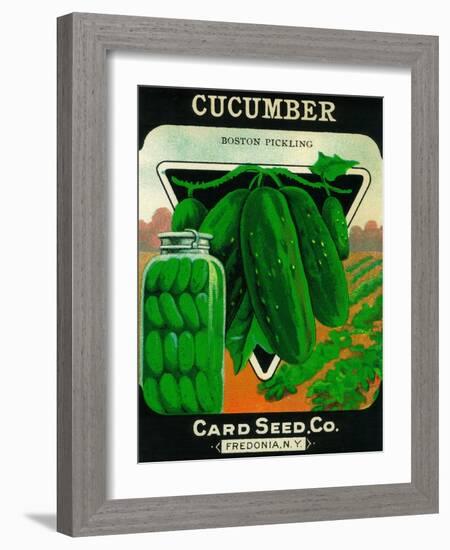 Cucumber Seed Packet-Lantern Press-Framed Art Print