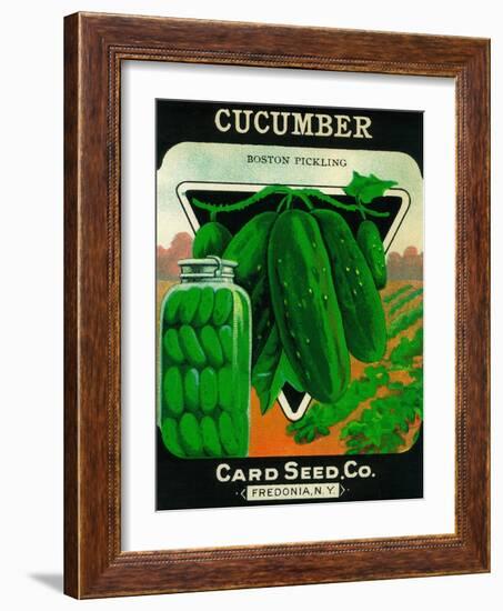 Cucumber Seed Packet-Lantern Press-Framed Art Print