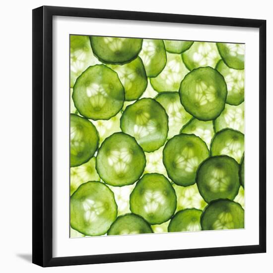 Cucumber Slices-Mark Sykes-Framed Premium Photographic Print