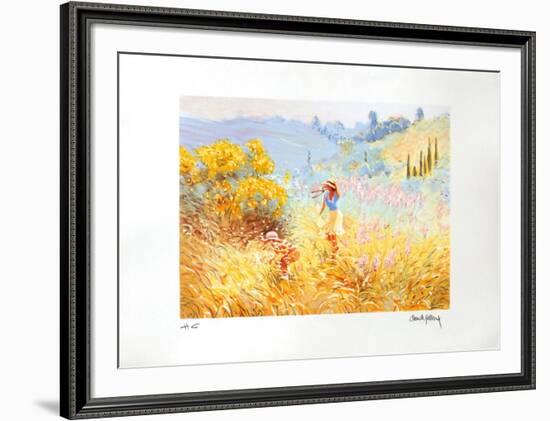 Cueillette Des Fleurs II-Claude Fossoux-Framed Limited Edition