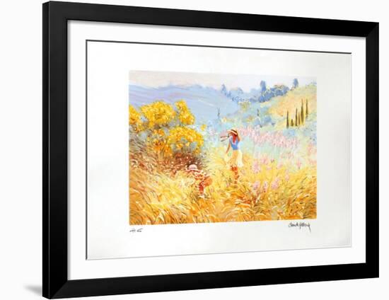 Cueillette Des Fleurs II-Claude Fossoux-Framed Limited Edition