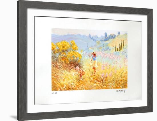 Cueillette Des Fleurs II-Claude Fossoux-Framed Limited Edition