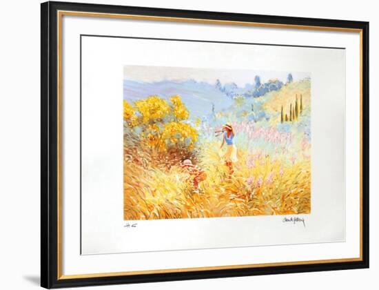 Cueillette Des Fleurs II-Claude Fossoux-Framed Limited Edition